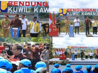 Di Depan Ratusan Siswa, Menteri Basuki Dampingi Presiden Resmikan Bendungan Kuwil Kawangkoan