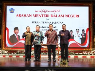 Kunker ke Bali, Mendagri Pimpin Rakor Forkopimda dan Saksikan Sertijab Pj. Gubernur