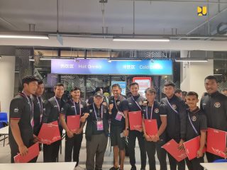 Kunjungi Wisma Atlet, Menteri Basuki Beri Semangat Tim Indonesia pada Ajang Asian Games Tahun 2023 di Hangzhou