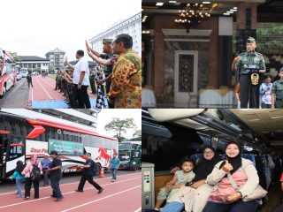 Lepas Ribuan Pemudik, TNI AD Lestarikan Tradisi Mudik Bersama Mabesad