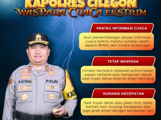 Kapolres Cilegon berikan himbauan kepada Masyarakat ,Waspadai Potensi Cuaca Ekstrem