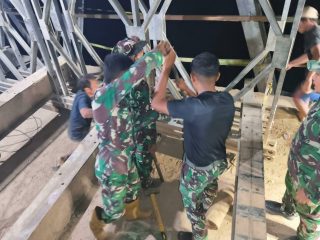 TNI AD Bangun Jembatan Bailey, Pulihkan Akses di Wilayah Terdampak Banjir Aceh