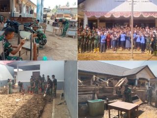 Pascabencana di Tapanuli Tengah, Satgas Gulbencal Kodam I/BB Pulihkan SMP–SMA Fransiskus