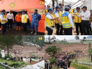 Menteri Dody Turun ke Cisarua, Pastikan Evakuasi Korban Longsor Berjalan Optimal