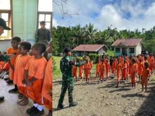 Peringati Hari Pendidikan Nasional, Satgas Swasembada Yonif 643/Wns Koops TNI Habema Gelar Rangkaian Kegiatan Di Sekolah Dasar Inpres Kibay