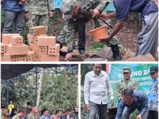 Lewat Vicon, Dandim 0412/LU Hadiri Ground Breaking Jembatan Perintis Garuda Tahap V dan VI