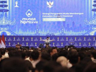 Prabowo di Munas HIPMI: Tak Ada Pertumbuhan Ekonomi Tanpa Nasionalisme