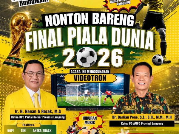 Perkuat Silaturahmi, DPD Partai Golkar Lampung Gelar Nobar Final Piala Dunia 2026 dan Gaple Fun Game