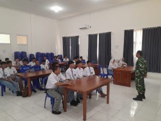 Kodim 0411/KM, Tanamkan Disiplin Cinta Tanah Air dan Wawasan Kebangsaan Di SMKN 1 Trimurjo 
