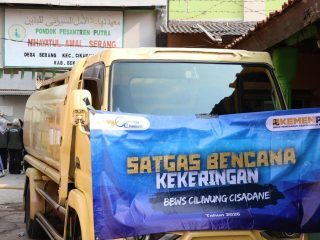 Respons Kekeringan, Kementerian PU Salurkan Bantuan Air Bersih di WS Ciliwung-Cisadane