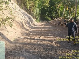 Pascagempa NTT, Kementerian PU Buka Akses Titik Longsor di Desa Pulue Ruas Krica–Lidi 