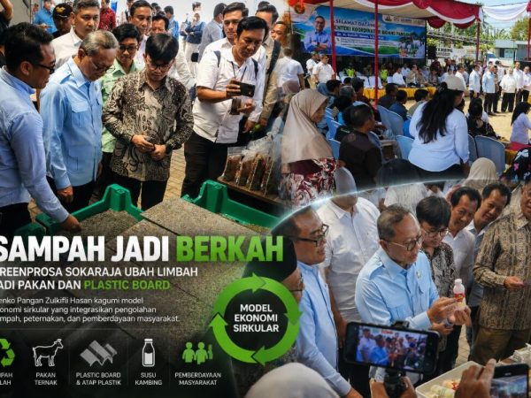 Menko Pangan Zulhas Kunjungi Greenprosa Sokaraja, Kagumi Model Sirkular Ekonomi Sampah Jadi Pakan dan Plastik Board